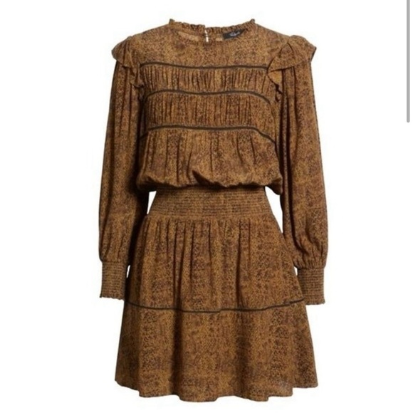 NWT Rails Faren Mini Dress reg $250 in Sepia Color - Picture 5 of 12